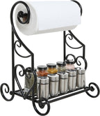 MyGift Gothic Paper Towel Holder Heart Scroll Metal Paper Towel Holder Stand by MyGiftHome