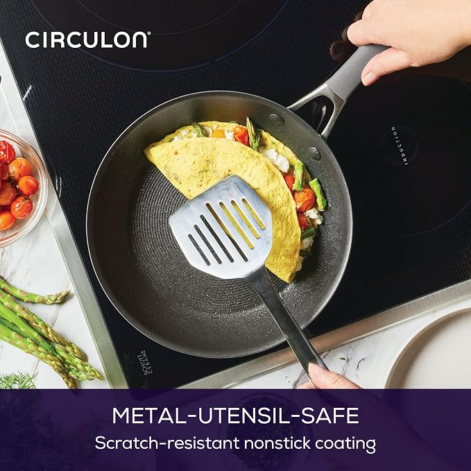 Circulon A1 Series with ScratchDefense Nonstick Induction Frying Pan Set - Image 6