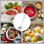 Small Ladle for Serving, 7.8 Inch 18/10 Stainless Steel Mini Gravy Ladle for - Image 4