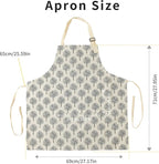 Tosewever 2 Pieces Cotton Linen Waterproof Bib Apron - Image 7