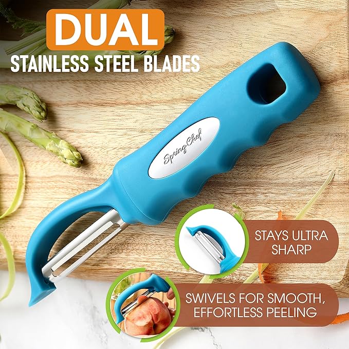 Spring Chef Stainless Steel Swivel Potato Peelers - Image 2