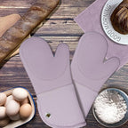 Professional Microwave Silicone Oven Mitts one Pair, Kitchen Mitten Set - Image 6