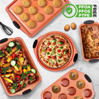 NutriChef 10-Piece Nonstick Baking Pans Set – Bakeware Sets - Image 4
