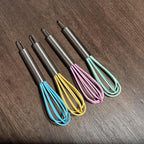 Mini Whisks 6 inch 4Pcs silica gel stainless steel Whisk, Hand Egg Mixer - Image 6