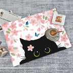 Flowers Black Cat Butterfly Dish Drying Mat - Image 6