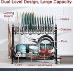 2 Tier Black Dish Drainer Drying Rack - Image 3