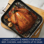 Rachael Ray Brights Hard Anodized Nonstick Roaster / Roasting Pan - Image 8