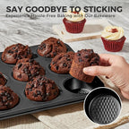 HONGBAKE 9-Piece Baking Pans Set Nonstick, Stackable Non Toxic Bakeware Sets - Image 7