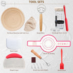 Complete Sourdough Starter Kit, Sourdough Bread Baking Supplies, Banneton Bread - Image 8