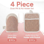 Casa Platino Cute Oven Mitts & Pot Holders, 4-Piece – Oven Mitts Heat Resistant - Image 2