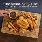 Deer & Oak Premium Extra Large Bamboo Cutting Board - Image 2