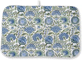 Boho Navy Blue Sage Green Dish Drying Mat 18x24 Inch Vintage Floral Drying Mat by DAFENA
