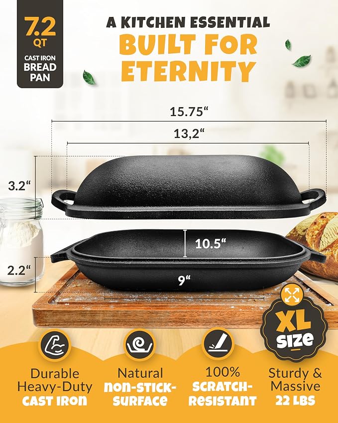CRUSTLOVE Cast Iron Bread-Pan - Image 3