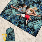 WIWIGO Beach Blanket Waterproof Sandproof Beach Mat 79" X 83"/10'x9'for 2-8 - Image 6
