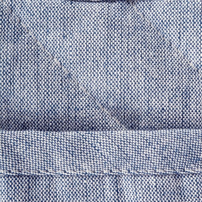 DII 100% Cotton Solid Chambray Kitchen Set, Potholders, 2 Piece - Image 4