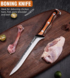 Naitesen 4PCS Hand Forged Butcher Knife and Kitchen Knife 2 in 1 Set, Heavy - Image 5