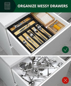 ROYAL CRAFT WOOD Luxury Bamboo Kitchen Drawer Organizer - Image 5
