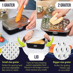 Cheese Grater with Container and Lid & Peeler Set - Image 4