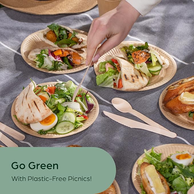 PURPLECLAY Wooden Knives Disposable – 300 Piece Wood Compostable Knives - Image 7