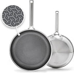 GreenPan Hybrid 9.5” & 11” Nonstick Stainless Steel Frying Pan Set, APEX by GreenPan