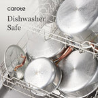 CAROTE 21pcs Tri-Ply Stainless Steel Cookware Set, Pots and Pans Set, Non Toxic - Image 8
