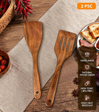 2Pcs Wooden Spatula, Acacia Wooden Spatula - Image 4