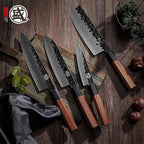 MITSUMOTO SAKARI Japanese Chef's Knife Set 4 Pcs, Professional Hand Forged - Image 4