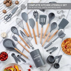 Country Kitchen Non Stick Silicone Utensil Set - Image 3