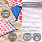 HIHOHO Beach Blanket Waterproof Sandproof Extra Large Beach Mat 79" X - Image 3