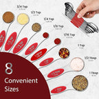 Magnetic Measuring Spoons Set of 9 Stainless Steel Dual-Sided Stackable - Image 7