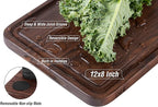 AZRHOM Small Walnut Wood Cutting Board - Image 6