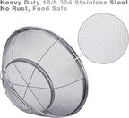 3 Pack Strainers for Kitchen, 18/8 Stainless Steel Colander, Fine Mesh Strainer - Image 2