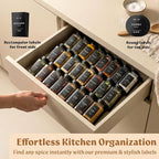 EDELHAUS Glass Spice Jars with Labels Spice Containers with 240 Labels - Image 3