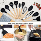 19 PCS Kitchen Cooking Utensils Set, 11 Pieces Silicone Cooking Utensils Set 6 - Image 3