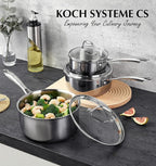 KOCH SYSTEME CS Triply Stainless Steel Saucepan, 3 Quart Stainless Steel Pot - Image 7