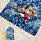 WIWIGO Beach Blanket Waterproof Sandproof Beach Mat 79" X 83"/10'x9'for 2-8 - Image 6