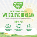GreenLife Soft Grip Healthy Ceramic Nonstick, 15 Piece Cookware Pots and Pans - Image 8