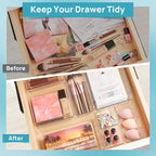 Vtopmart 44 PCS Clear Plastic Drawer Organizers Set, 4-Size Versatile Bathroom - Image 2
