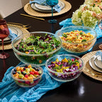 8pc Ribbed Glass Mixing Bowls - Image 9