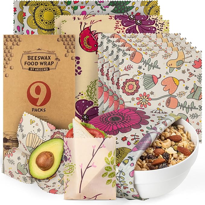 Akeeko Reusable Beeswax Food Wraps by Akeeko