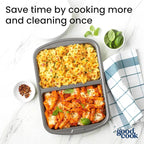 GoodCook Everyday Divided Baking Pan 1.5-Inch Deep 2-Section Non-Stick - Image 5
