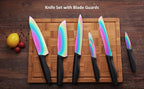Marco Almond Kitchen Knife Set, KYA36 12-Piece Rainbow Color Stainless Steel - Image 7