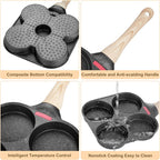 MyLifeUNIT Egg Frying Pan, 4-Cup Egg Pan Nonstick, Fried Egg Pan Skillet - Image 6