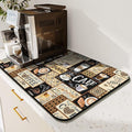 Fun Coffee Mat 19inx12in, Coffee Bar Mat by Kuyig+Home