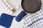 DII Basic Terry Collection Quilted 100% Cotton, Nautical Blue, 3 Piece - Image 2