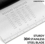Urbanstrive Bench Scraper for Baking, Stainless Steel Dough Cutter and Scraper - Image 5