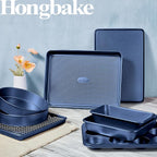 HONGBAKE 9-Piece Baking Pans Set Nonstick, Stackable Non Toxic Bakeware Sets - Image 2