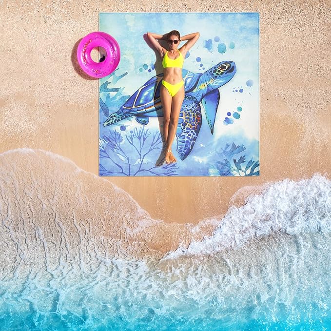 HIHOHO Beach Blanket Waterproof Sandproof Extra Large Beach Mat 79" X - Image 6
