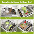JASIWAY Dish Drying Rack, Roll Up Dryer Rack - Image 5