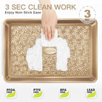 HONGBAKE Nonstick Baking Sheet Pan Set of 3, Cookie Sheets - Image 6